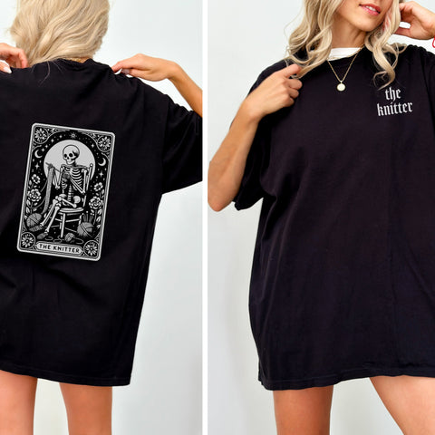 T-Shirt Bio Baumwolle True Black  - Knitter