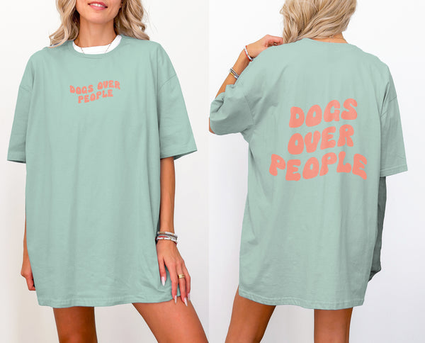 T-Shirt Bio Baumwolle Peach  - Dogs over People