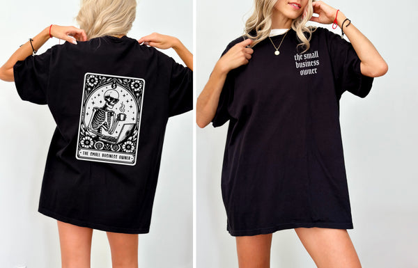 T-Shirt Bio Baumwolle True Black  - Tarot Small Business
