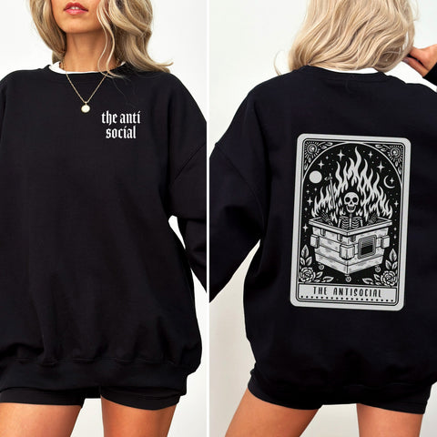 Sweatshirt True Black - Tarot Antisocial
