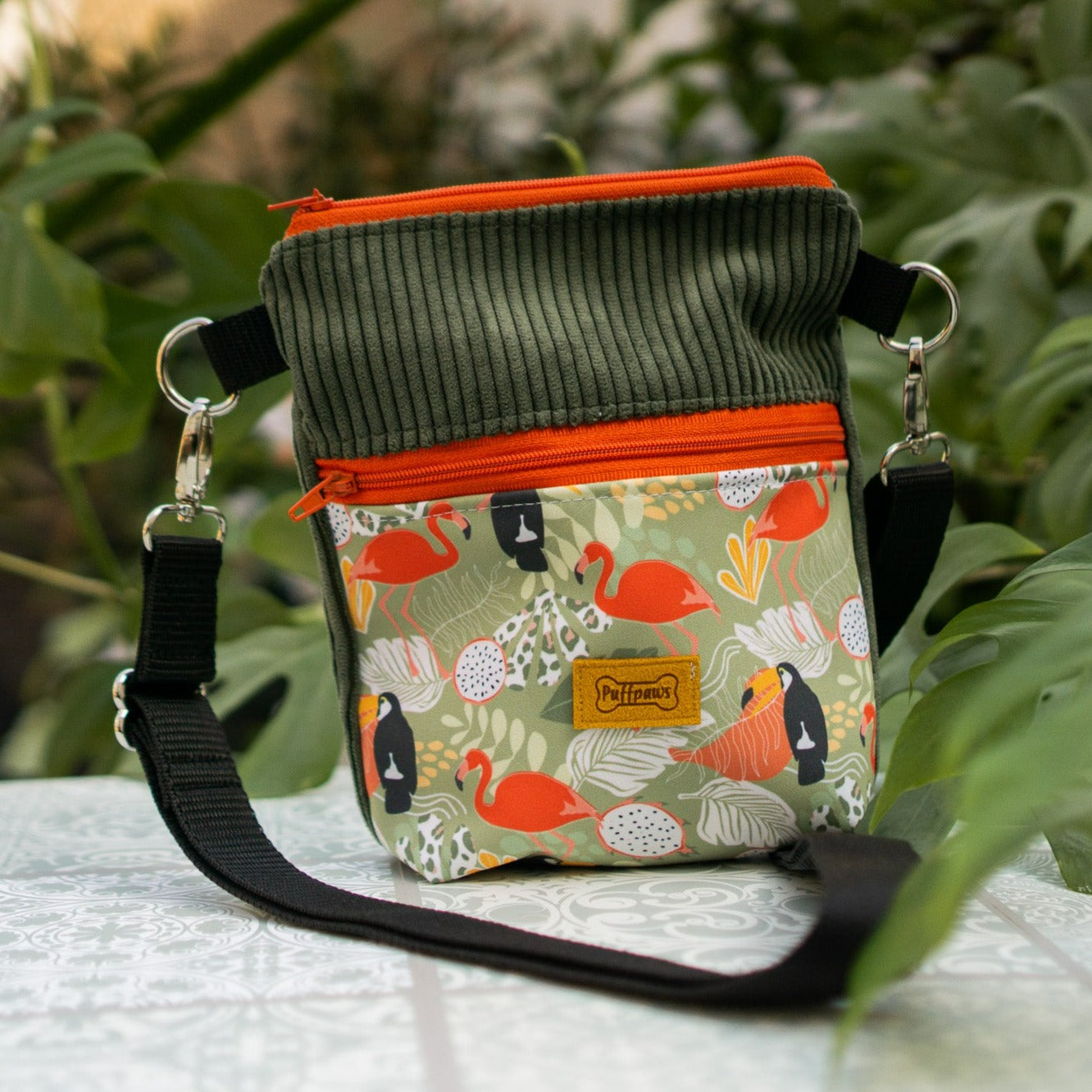 Puffbag Gassitasche "Daily" - Flamingo Jungle