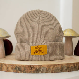 Organic Beanie - Beige meliert (versch. Designs)