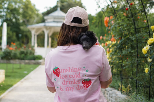 T-Shirt Bio Baumwolle Rose  - Doglover Strawberry