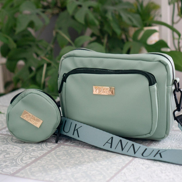 Crossbody Tasche Annuk - Dusty Mint (Vegan Leather)