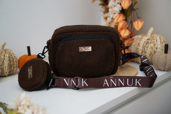 Crossbody Tasche Annuk - Dark Brown Teddy