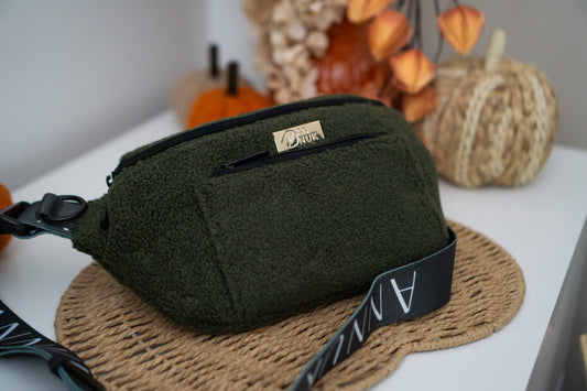 Bauchtasche Janiu - Dark Moss Teddy