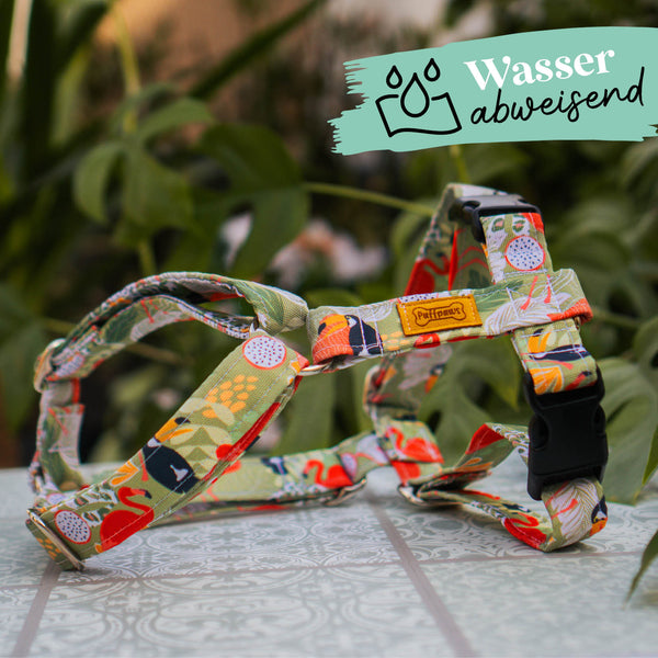 Hundegeschirr Waterproof - Flamingo Jungle