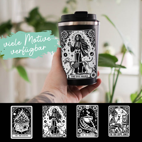 Hot & Cold Tumbler 350ml black - Tarot Cards