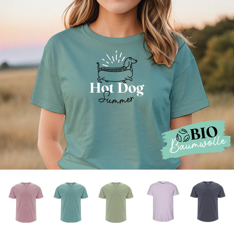 T-Shirt aus Bio Baumwolle - Hot Dog Summer