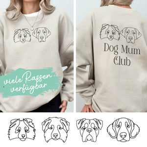Sweatshirt light stone - Dog Mum Club (two breeds)