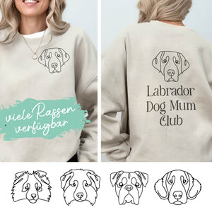 Sweatshirt light stone - Dog Mum Club (breed)