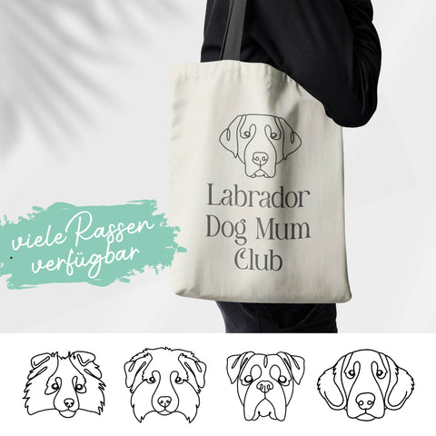 Bio-Shopper Bag Natural - Dog Mum Club (breed)