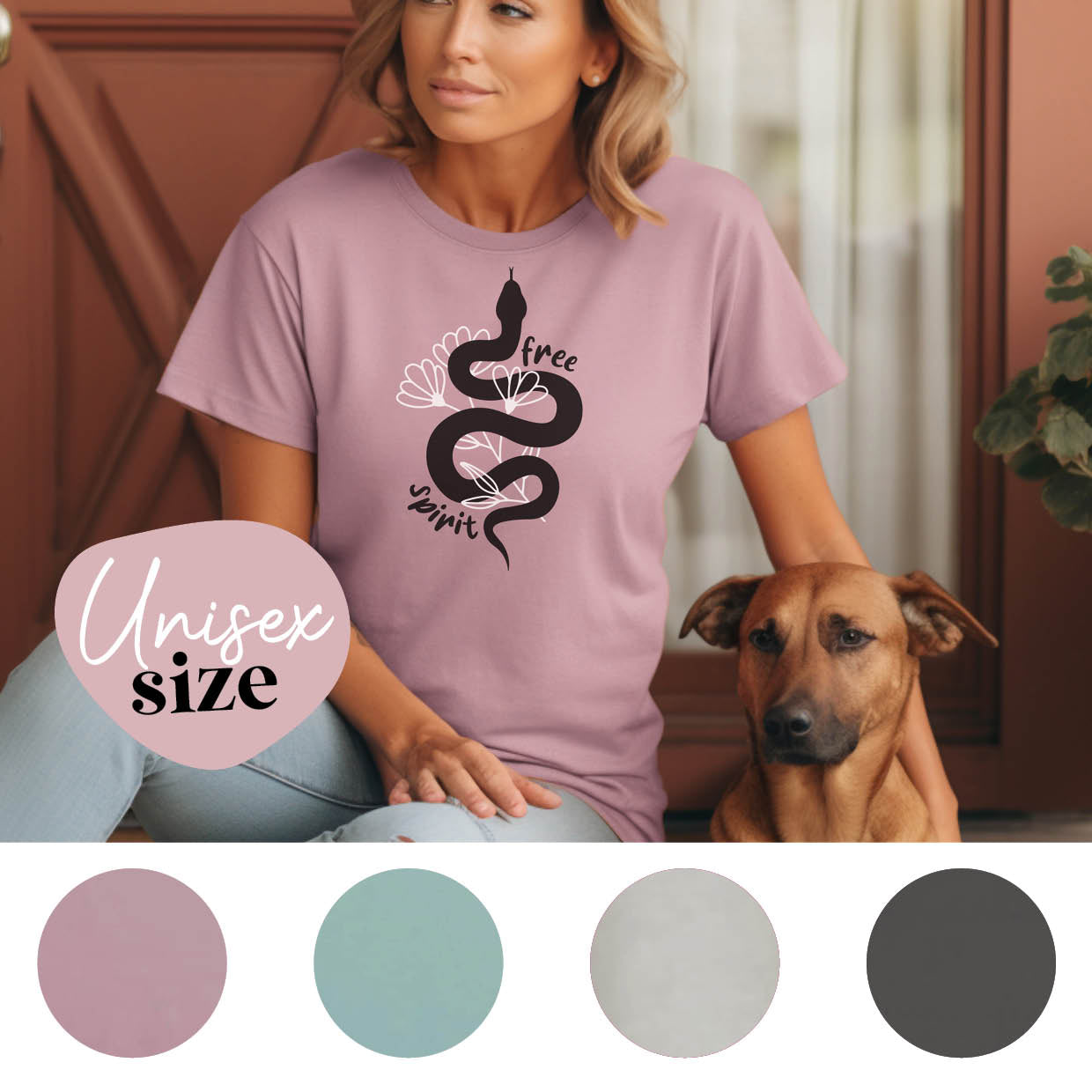 T-Shirt Bio Baumwolle Unisex  - Free Spirit (versch. Farben)