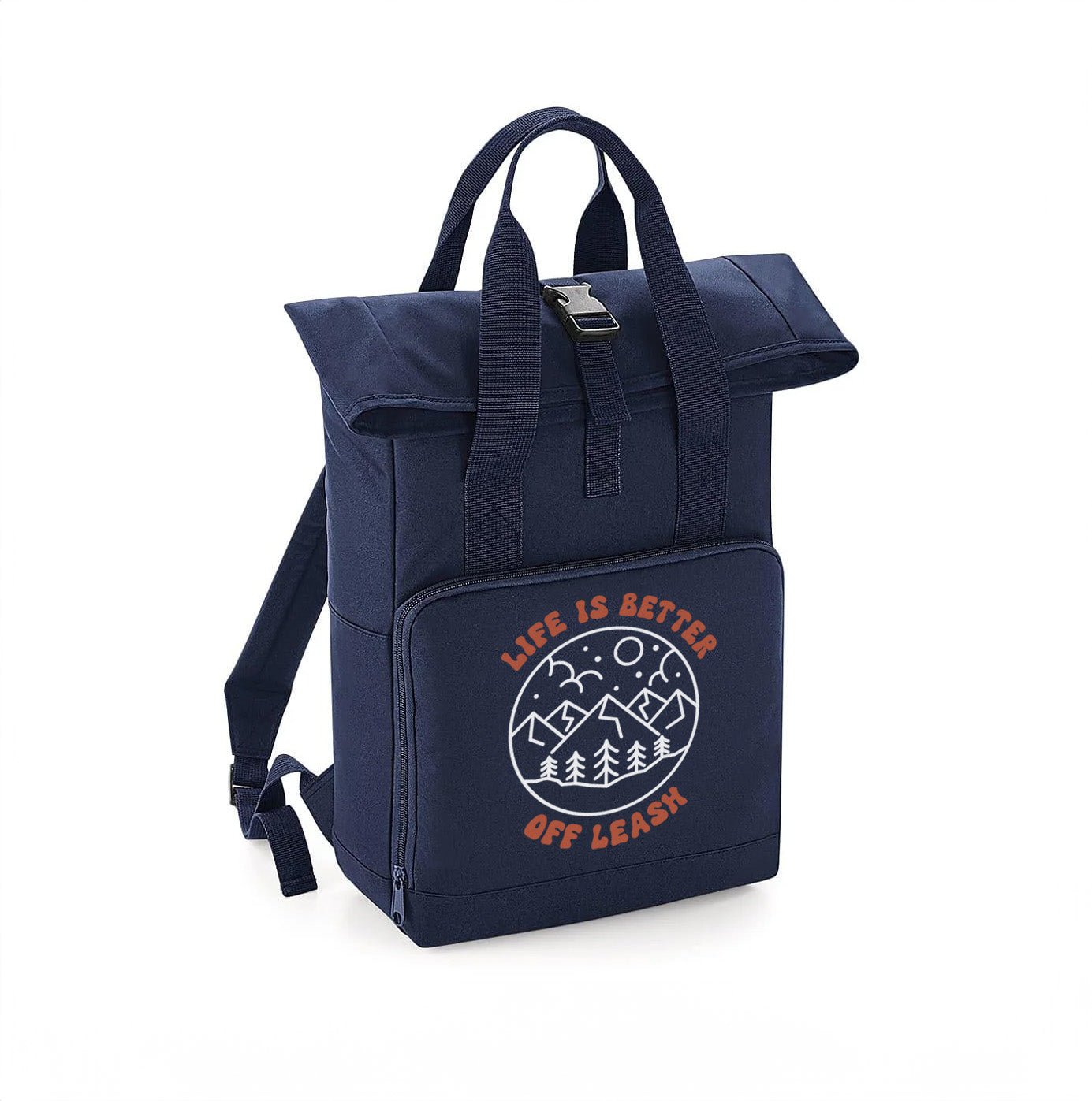 Recycle Rolltop Rucksack Midi NAVY - Off Leash