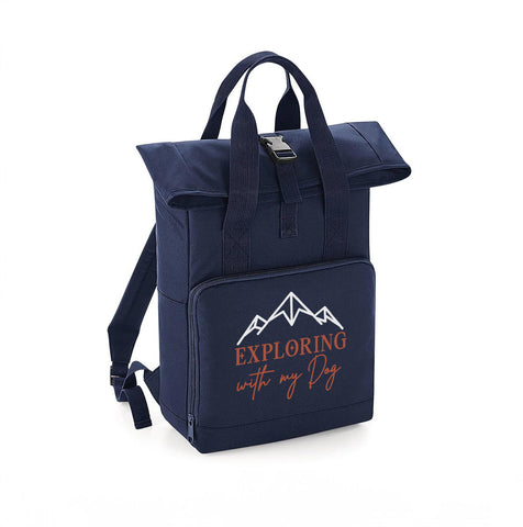 Recycle Rolltop Rucksack Midi NAVY - Explore