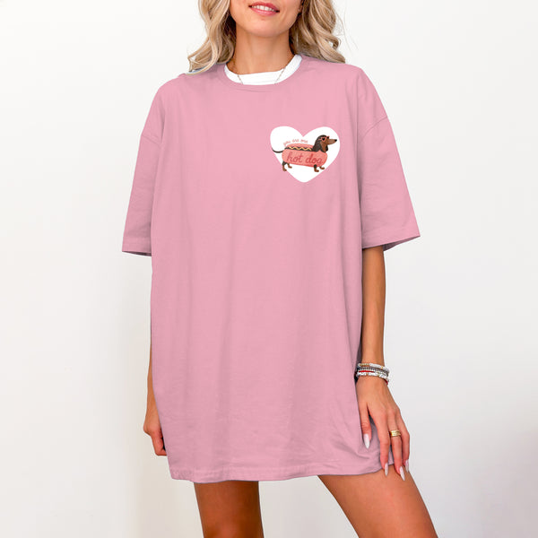 T-Shirt Bio Baumwolle Candypink  - Hot Dog