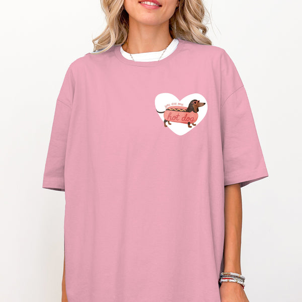 T-Shirt Bio Baumwolle Candypink  - Hot Dog