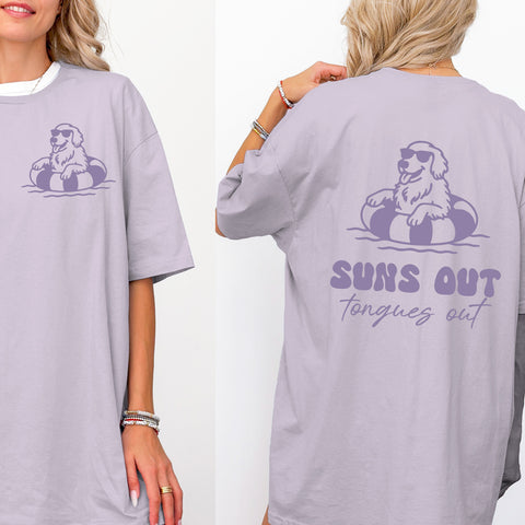 T-Shirt Bio Baumwolle Lilac  - Suns Out