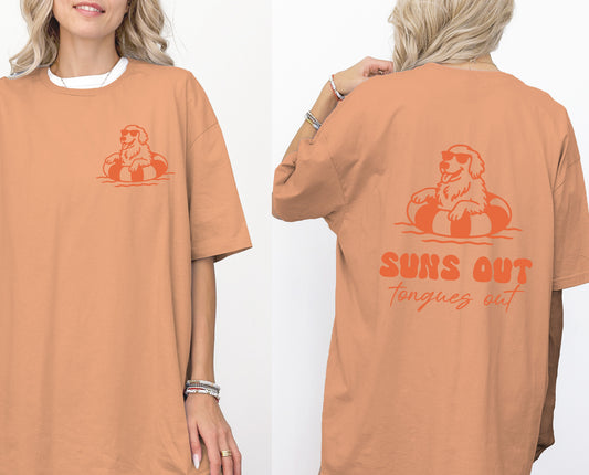 T-Shirt Bio Baumwolle Peach  - Suns Out