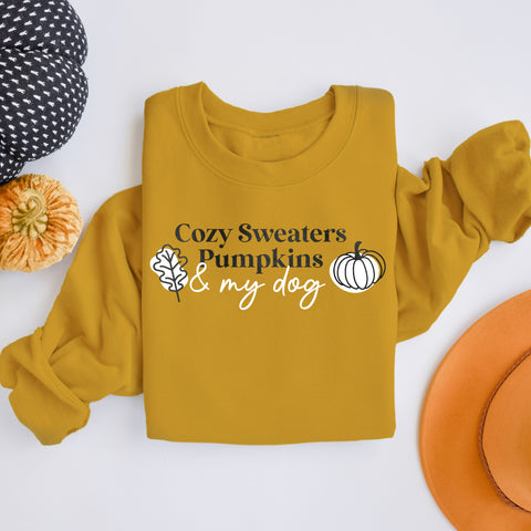 Sweatshirt  - Pumpkins & my dog