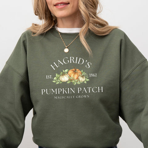 Sweater Unisex Moss Green - Pumpkin Patch