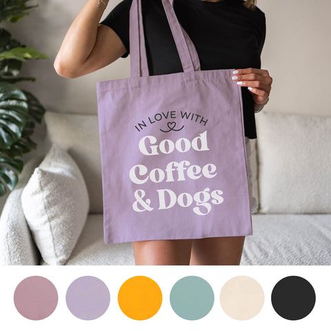Bio-Shopper Bag - Good Coffee and Dogs (versch. Farben)