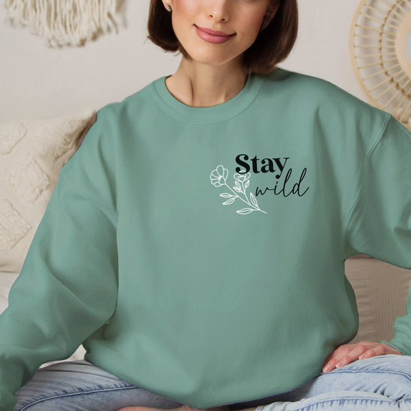 Sweatshirt Dusty Mint - Stay Wild