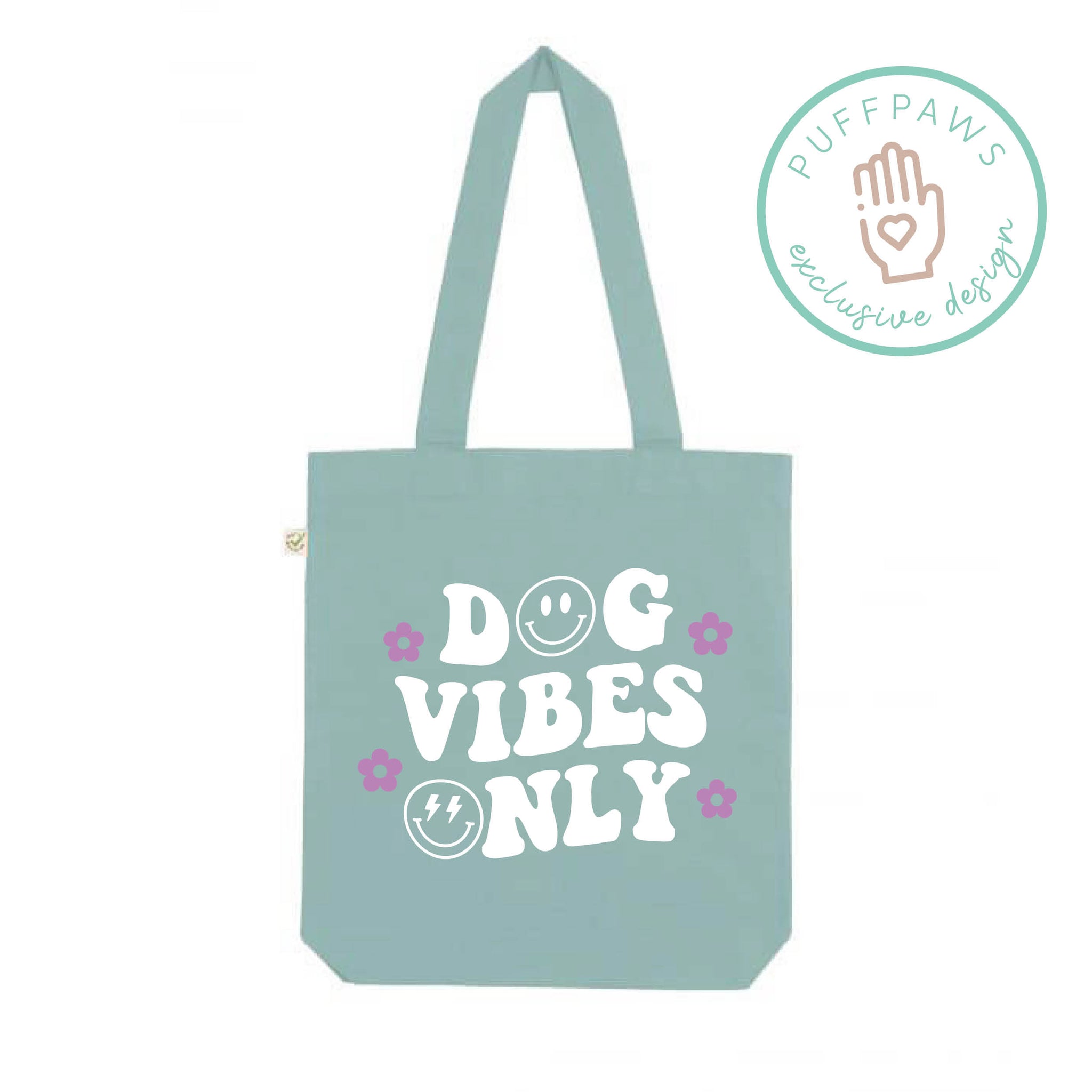 Bio-Shopper Bag Mint - Dog Vibes Only
